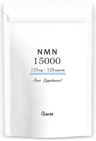日本サンテ NMN 15000（1粒125mg×120粒）国産 純度100 β型 耐酸性 GMP チタン不使用（NMNのみシンプル配合）