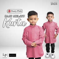 I.P Muslim❤️2025 DUSTY PINK Baju Kurta BUDAK Soft Cotton SlimFit /Free Butang/Size 0-14/Baju Raya Ke
