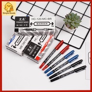 Permanent 2 Head Marker Pen with Fine and Extra Fine Points School Office Double Head Marker Pen COD