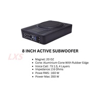 Underseat Subwoofer Car Speaker Kereta Built-In Amplifier Active Subwoofer 8 Inch