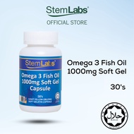 [Jakim Halal KKM] StemLabs Fish Oil Omega-3 1000mg (30 capsules) Exp: 11/2027 Minyak Ikan Omega-3