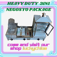 CASH ON DELIVERY PURE STAINLESS NEGOSYO PACKAGE 3IN1 BURGER GRILLER WITH DEEP FRYER AND 3 LAYER SIOMAI STEAMER / HEAVY DUTY 3 IN 1 WITH FREE ACCECORIES ( TONG, SPATULA, OIL STAINER, BREAD KNIFE, EGG RING )