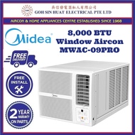 [BULKY] Midea 2 Ticks R32 MWAC-09PRO 8,000 BTU Window Aircon Unit w/ Remote Control + Bracket + Installation