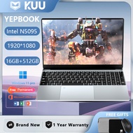 KUU Laptop YEPBOOK 15.6-inch Intel N5095 Processor 16GB RAM+512GB SSD Windows 11  Fingerprint Unlock/Backlight Keyboard