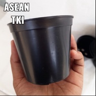 pot bunga 8 cm hitam bulat, pot hitam murah,semai, grosir,kaktus