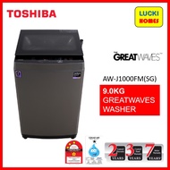 Toshiba 9.0KG GREATWAVES WASHER AW-J1000FM(SG) 洗衣机 Mesin Basuh