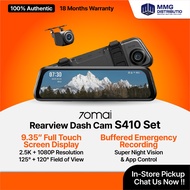 70mai Rearview Dash Cam S410 | 9.35" Touch Screen Display | App Control | Emergency Recording
