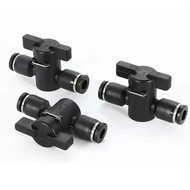 Plastic Body Switch Valve BUC8mm Quick Plug Air Pipe Joint Manual BTC8mm Ball Valve Manual Hose Swit
