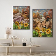 fjord horse, highland cow every day is a new start canvas fjord horse, highland cow lover poster bir