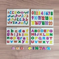 Educational Puzzle Toys for Children Jigsaw Puzzle Letter Puzzle Hijaiyah Puzzle/ Number Puzzle Kids