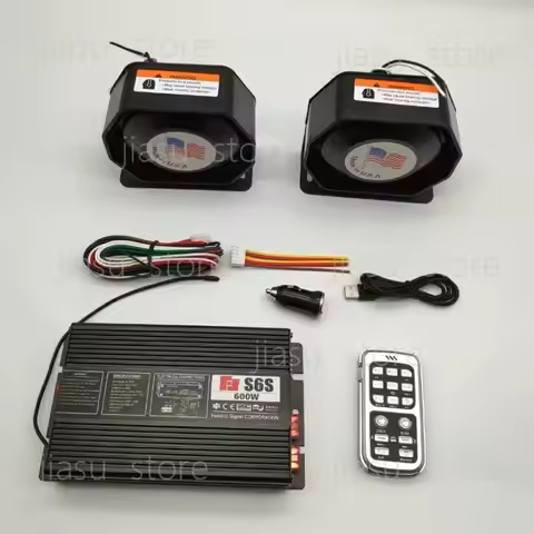 12V 24V Car Wireless Loud Hailer High Power Vehicle Warning Siren 400W 600W 800W