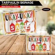 2pcs UKAY UKAY FOR SALE Signage | UKAY UKAY FOR SALE Tarpaulin Signage