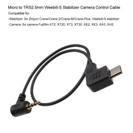 Replace Micro to TRS2.5mm Weebill-S Stabilizer Camera Control Cable for Zhiyun Crane/Crane 2/Crane-M/Crane-Plus, for Fujifilm XT2, XT20, XT3, XT30, XE2, XE3, XA3, XH2
