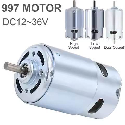 997 DC Motor 12V-36V 3000-18000RPM Large Torque Micro Motor Double Ball Bearing for DIY Power Tool T