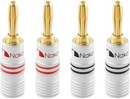 Nakamichi Excel Series 24k Gold Plated Banana Plug 12 AWG - 18 AWG Gauge Size 4mm for Speakers Ampli