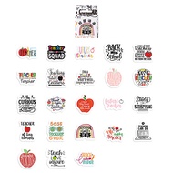 46Sheets Campus Quotations Series PVC Boxed Stickers Creative English Letters Cute Student DIY Stationery Decoration Stickers Suitable for Photo Albums Diaries CupsMobile Phones Laptops Luggage Scrapbooks