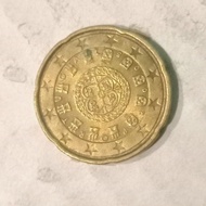 koin kuno koin langka 20 cent euro tahun 2005