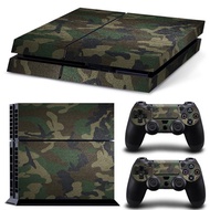 Cool Camouflage Style Vinyl Decal PS4 Skin Stickers Protector For PlayStation 4 Console &amp; 2 PCS Skin