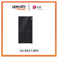 LG GS-B6473BM 647L side-by-side-fridge with Smart Inverter Compressor in Black Glass Mirror