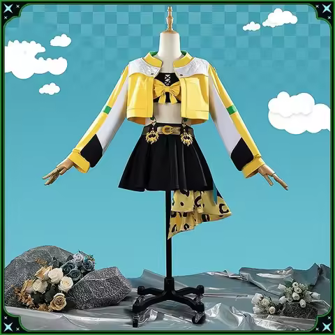 Umamusume Pretty Derby Jungle Pocket Women Cosplay Costume Yellow Coat Dress Wig Ear Tail Halloween 