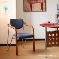 Middle-aged Baohaus Dining Chair Household Backrest Solid Wood Dining Table Chair Iron Art Influence