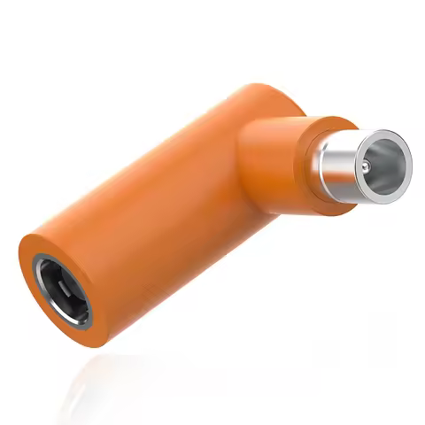 DC 7909 Female to DC 8020 Male Adapter, 90 Degree Right Angle Solar Panel Connector Adaptor Compatib