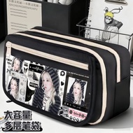 [Ready Stock] Pencil Case / 笔袋 大容量 Ins风 多层收纳 宋雨琦应援明星周边 学生 初高中 女生 男孩 文具盒 Made in China P j9sTHwKZBT07