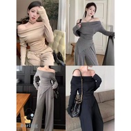 Hot Girl Set Asymmetrical T-Shirt + Wide-Leg Pants