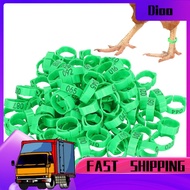 Dioo GLOGLOW Chicken Leg Rings 100PCS  0.7-0.9 Inch Adjustable Poultry Identification Bands Durable 