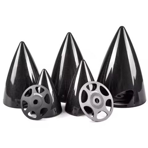4/4.5/5/5.5inch Big Size Carbon Fiber Spinner Point Spinner for RC Airplane Model 3 Blades Aircraft 
