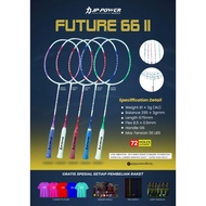 JP POWER FUTURE 66 ORIGINAL 30LBS RACKET COMPLETE BONUS