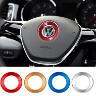 Car Steering Wheel Center Badge Decoration Ring For Volkswagen Golf 6/7 MK7.5 VW Tiguan MK2 Passat B8 Jetta Mk6 Cover Sticker