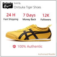 【100% Genuine】Onitsuka Tiger Mexico 66 Men's and women's sneakers Low-top sports casual shoes Yellow