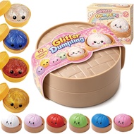 Glitter Dumpling Squishy - Random Glitter Dumpling Box, 10 Colors Dumplings Squishy Toy, More Surpri