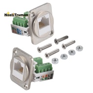 2PCS RJ45 Panel Mount  Terminal Adapter, RJ45/8P8C Female Panel Mount Connector, RJ45 Solderless Ter