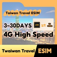 Taiwan eSIM  unlimited 4G Data High Speed Travel Data Taiwan SIM Card 台湾上网卡