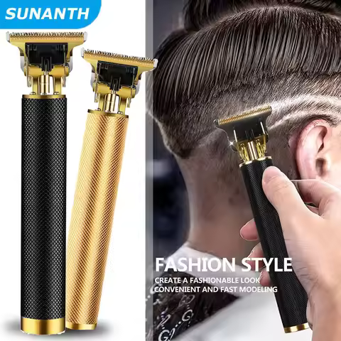 Professional Hair Trimmer Zero Gapped T-Blade Trimmer Cordless Rechargeable Edgers Clippers Electric