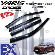 Toyota Yaris Cross 2023 to 2024 INJECTION TYPE Window Door Rain Visor Black Quality