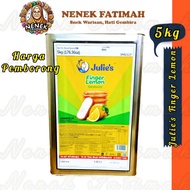 Julie's Finger Lemon Biscuit Tin 5kg/ Lemon Cream Biscuit/ Biskut Lemon/ Halal