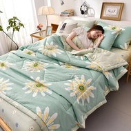 Summer Cooling Quilt Blankets Skin-friendly Washable Air Condition Comforter Pastoral Style Flowers 