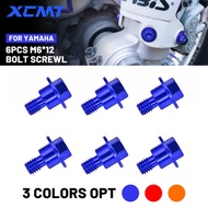 For Yamaha YZ65 YZ125 YZ250 YZ250F YZ450F YZ125X YZ250X YZ250FX YZ450FX WR250F WR450F 6PCS M6*12 Fro