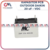 Kapasitor Fan Outdoor Ac Inverter Daikin 20 Uf Merk Mc Solder Kawat 400 Volt Kotak Hitam Pcb Kipas D