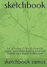 sketchbook: 7 x 10 inches 17.78 x 25.4 cm 120 pages , sketchbook drawing football design in matte co
