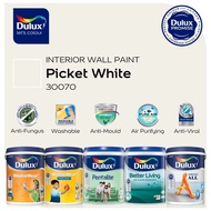 [Shop By Colour] Dulux Interior Wall Paint | Picket White 30070 | Anti-Mould & Anti-Fungus | 1L & 5L