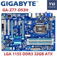 GIGABYTE GA-Z77-DS3H Desktop Motherboard Z77 Socket LGA 1155 i3 i5 i7 DDR3 32G ATX UEFI BIOS Original Used Mainboard
