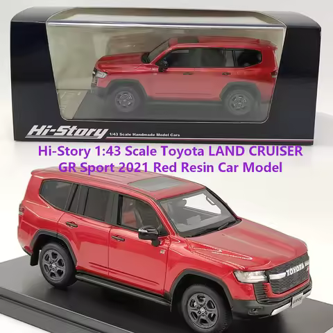 Hi-Story 1:43 Scale Toyota LAND CRUISER GR Sport 2021 Red Resin Car Model