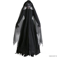 Women's Corpse Bride Costume Halloween Ghost Bride Witch Vampire Black  Dress Scary Halloween Costum