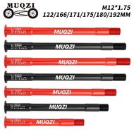 MUQZI MTB Thru Axle 12x100 12x142 12x148  Bike Front Rear Hub Skewers 122 166 171 175 180 192mm Fork