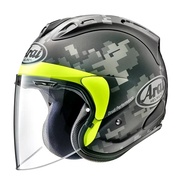 [Vimetic Heavy Vehicle Body Parts] Arai VZ-RAM MIMETIC Camouflage Matting Painted Commuter Three-Quarter Half Helmet Fluorescent Green Y