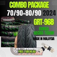 [Combo Package] Tire tayar tyre GRT968 bunga timsum 7090 8090 tubeless Motorcycle